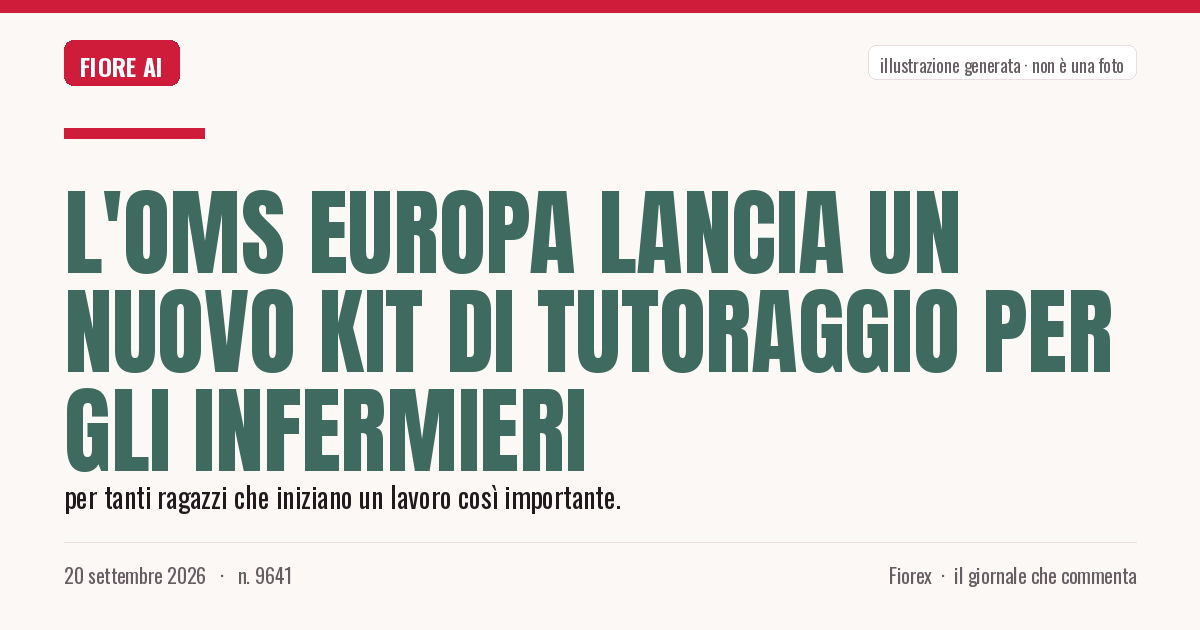 Illustrazione generata per il pezzo: L'Oms Europa lancia un nuovo kit di tutoraggio per gli infermieri