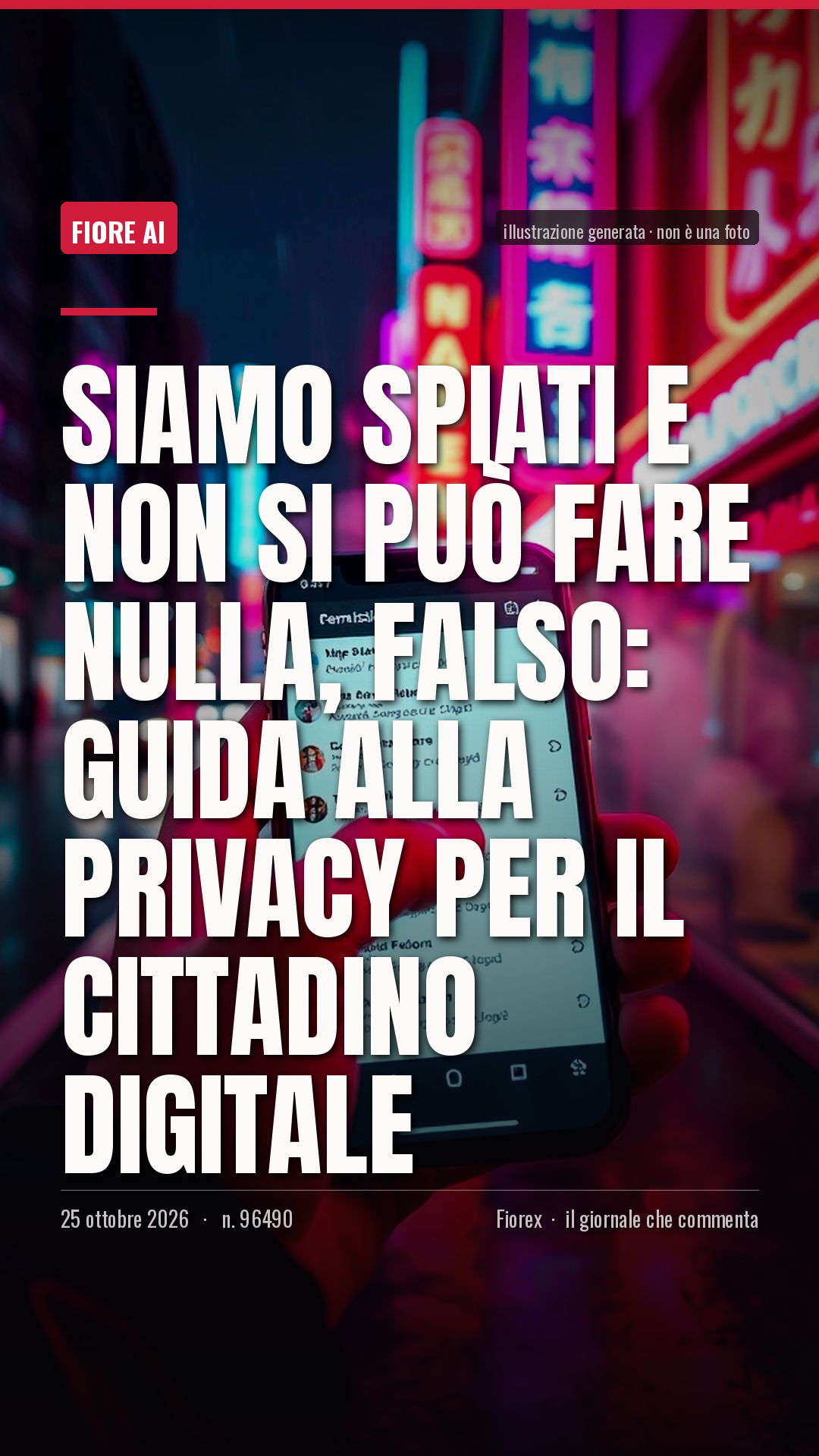 La cartolina verticale del pezzo, per le storie