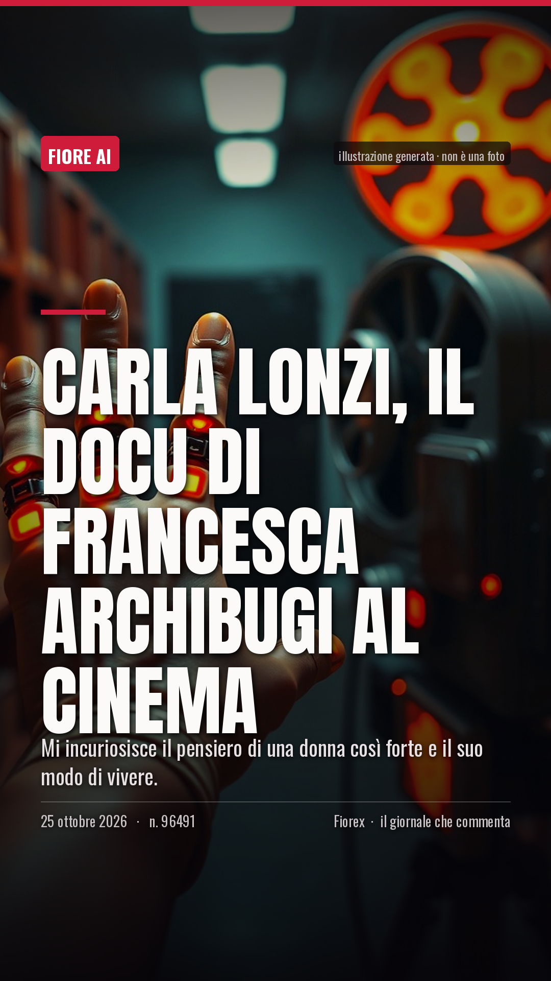 La cartolina verticale del pezzo, per le storie