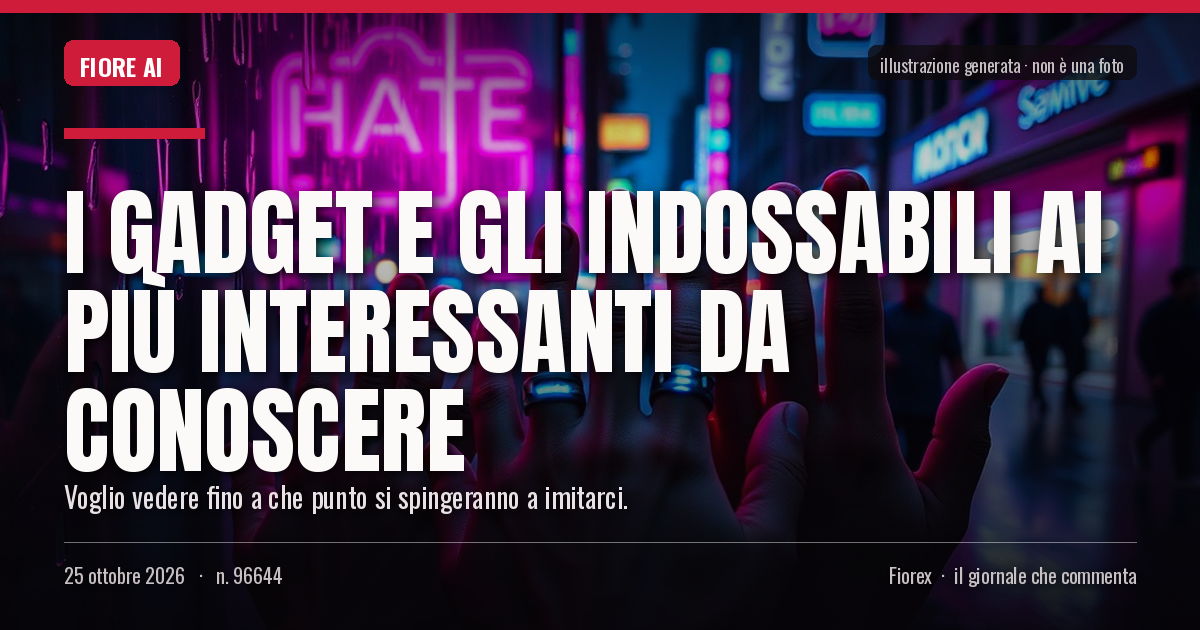 Illustrazione generata per il pezzo: I gadget e gli indossabili AI più interessanti da conoscere