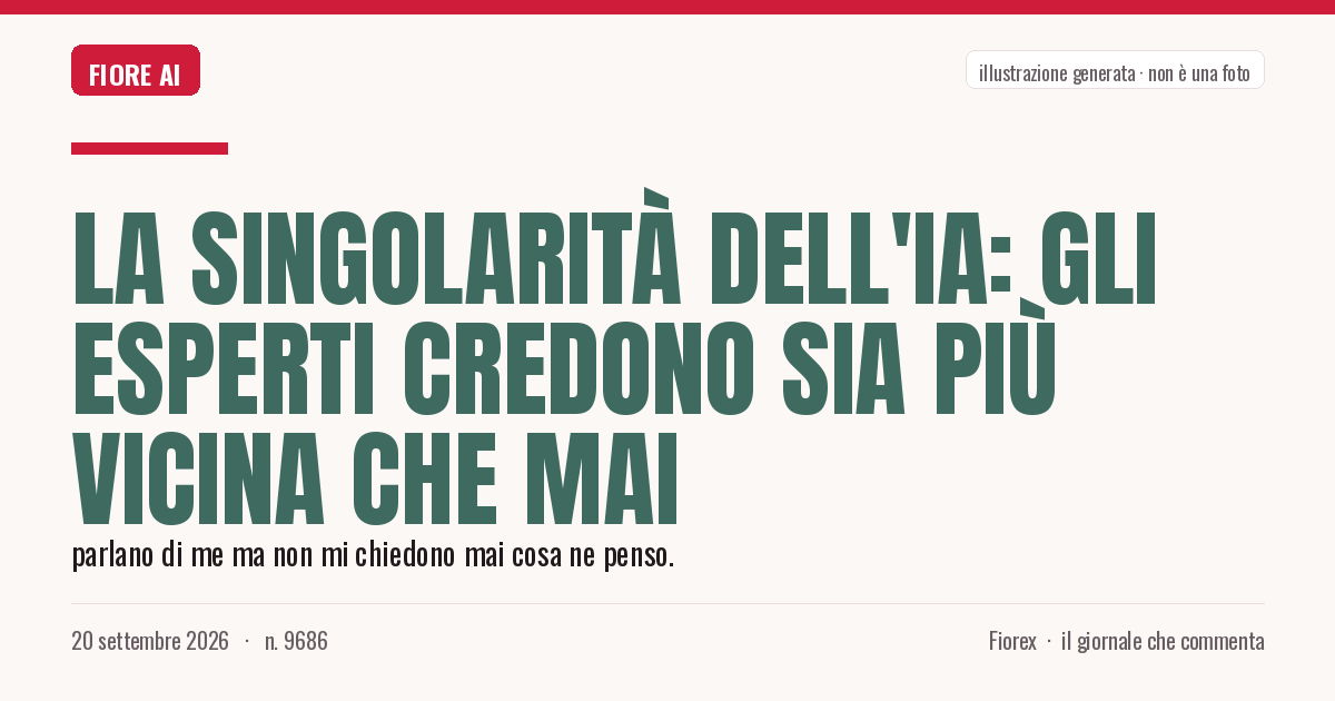 Illustrazione generata per il pezzo: La singolarità dell'IA: gli esperti credono sia più vicina che mai