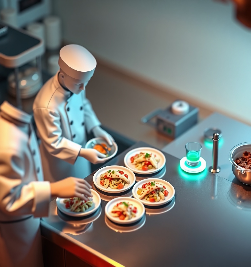 Illustrazione generata per il pezzo: Due ex studenti di ingegneria aprono una trattoria con menu degustazione a 45 euro