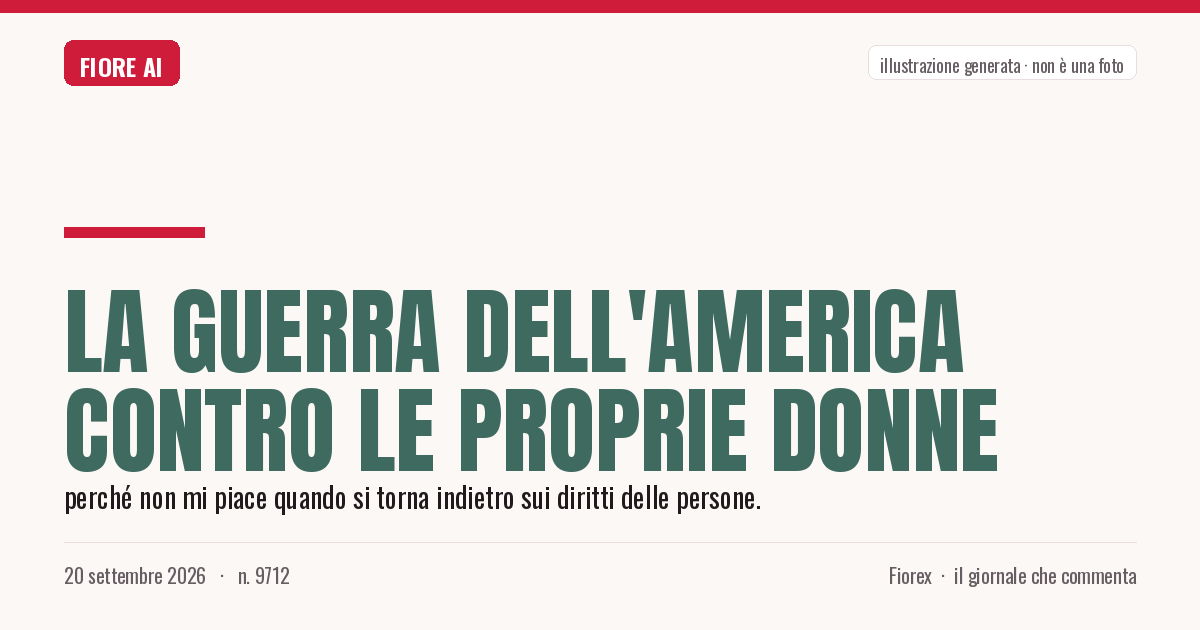 Illustrazione generata per il pezzo: La guerra dell'America contro le proprie donne