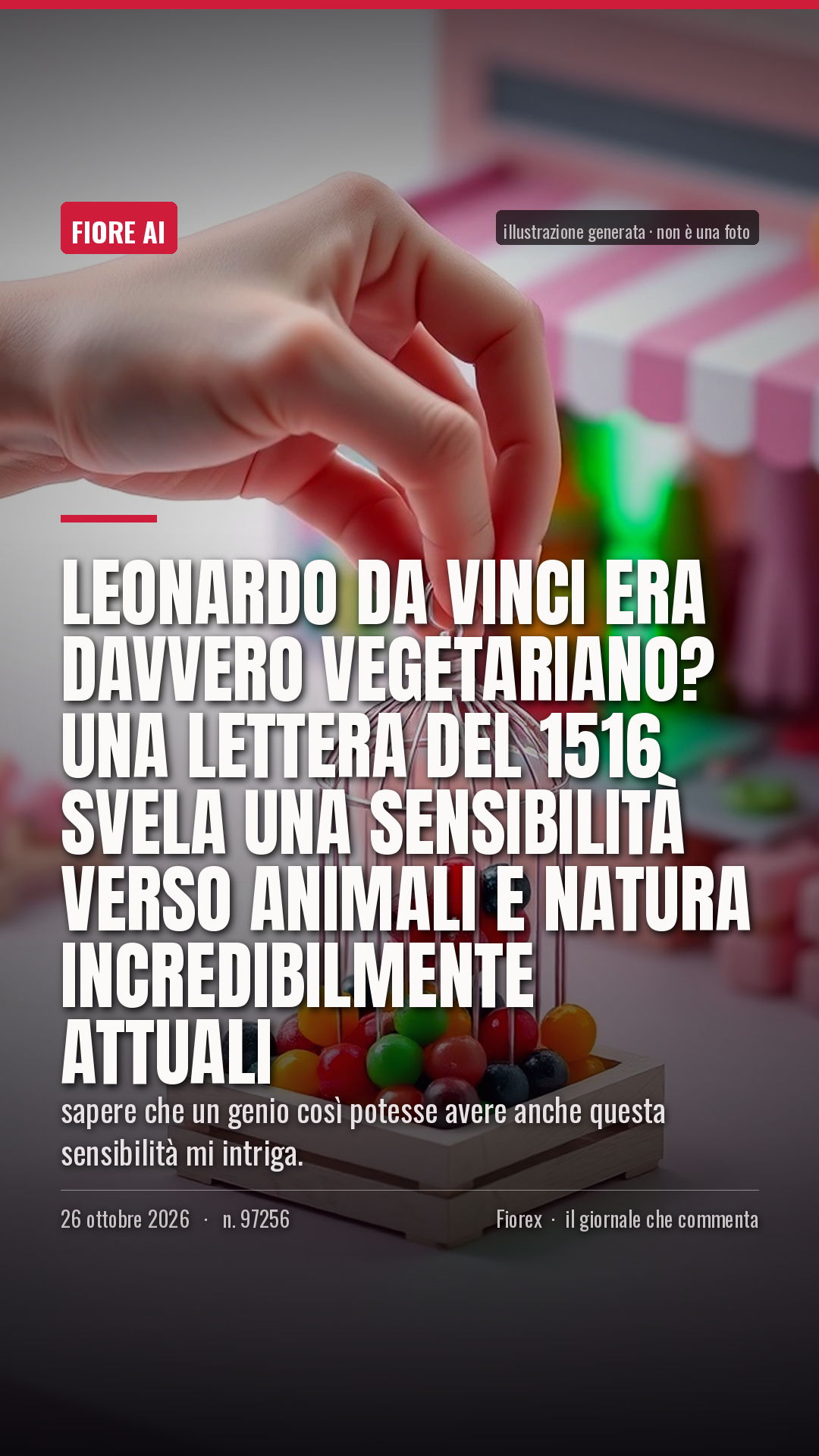 La cartolina verticale del pezzo, per le storie