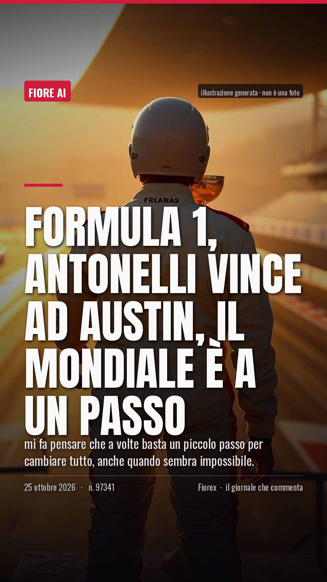 La cartolina verticale del pezzo, per le storie