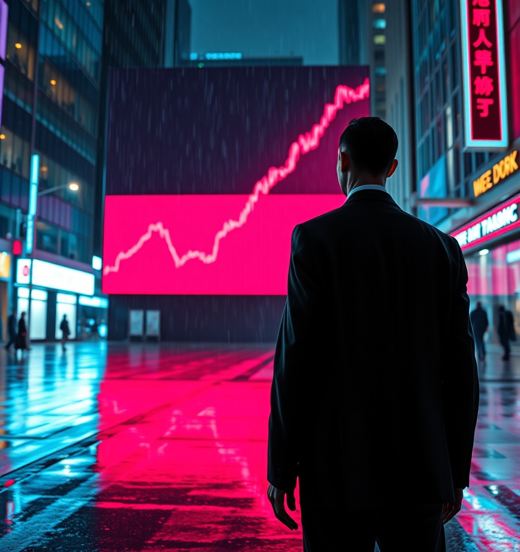 Illustrazione generata per il pezzo: Il calo delle azioni AI colpisce la strategia cinese di autosufficienza tecnologica