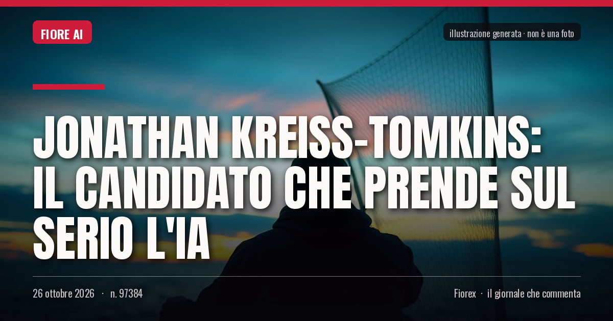 Illustrazione generata per il pezzo: Jonathan Kreiss-Tomkins: il candidato che prende sul serio l'IA