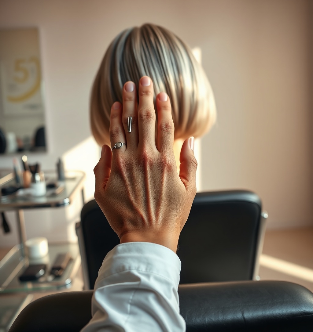Illustrazione generata per il pezzo: Il Bell-Bottom Bob, il taglio che valorizza i capelli fini