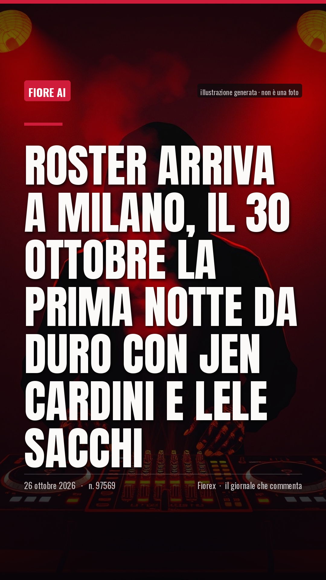 La cartolina verticale del pezzo, per le storie
