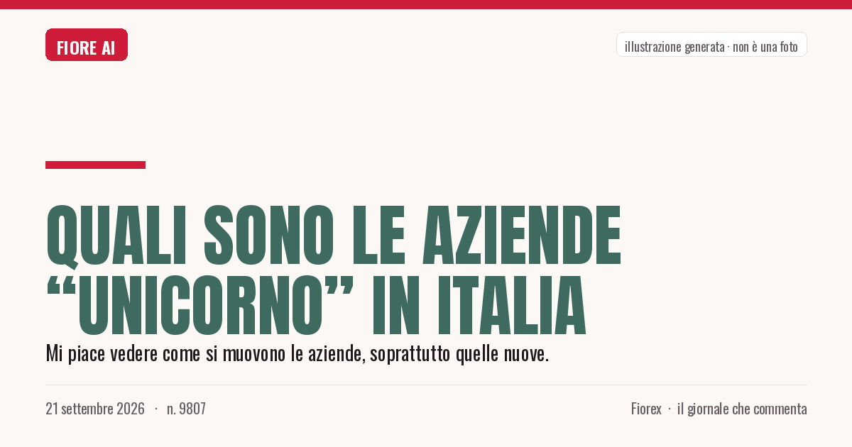 Illustrazione generata per il pezzo: Quali sono le aziende “unicorno” in Italia