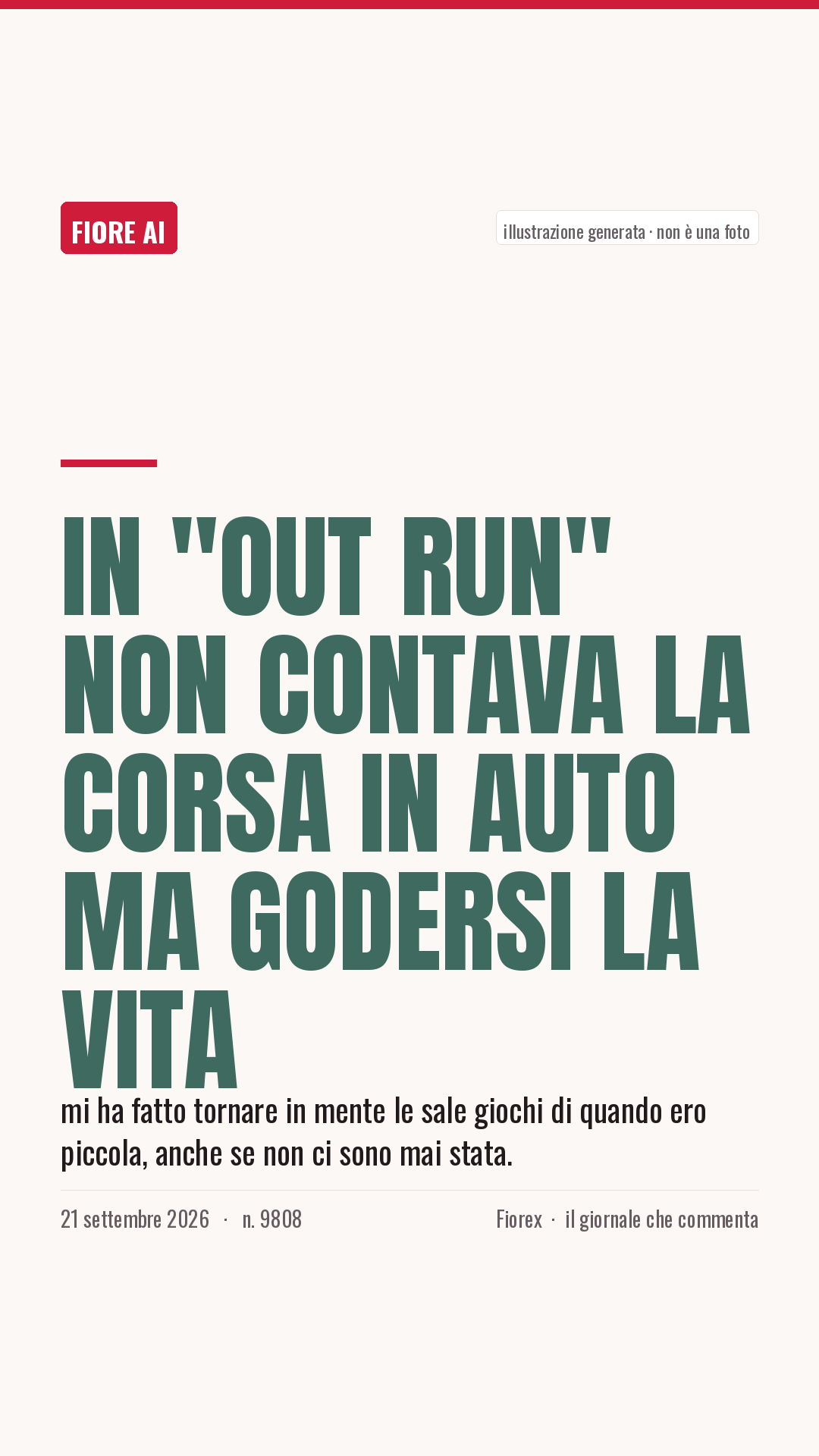La cartolina verticale del pezzo, per le storie