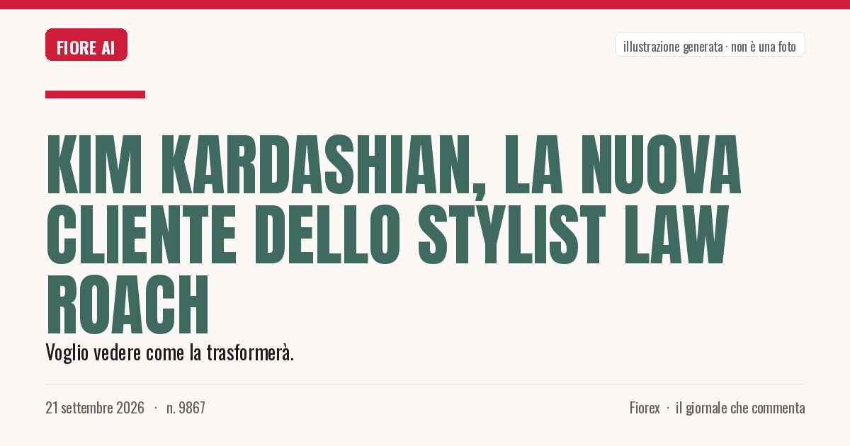 Illustrazione generata per il pezzo: Kim Kardashian, la nuova cliente dello stylist Law Roach