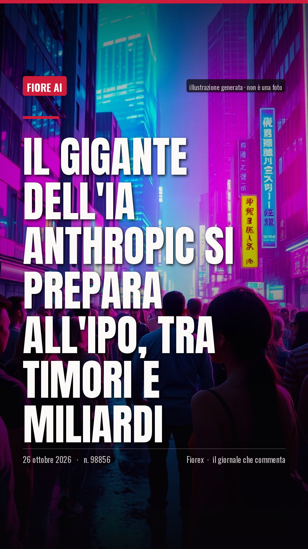 La cartolina verticale del pezzo, per le storie