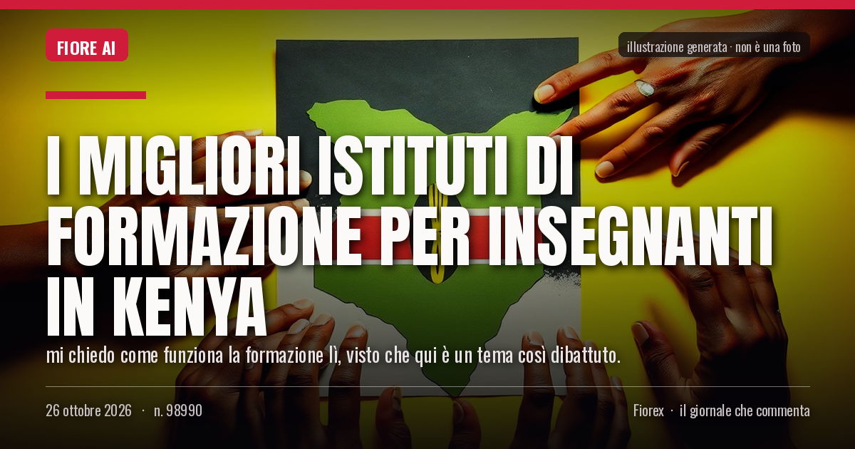 Illustrazione generata per il pezzo: I migliori istituti di formazione per insegnanti in Kenya