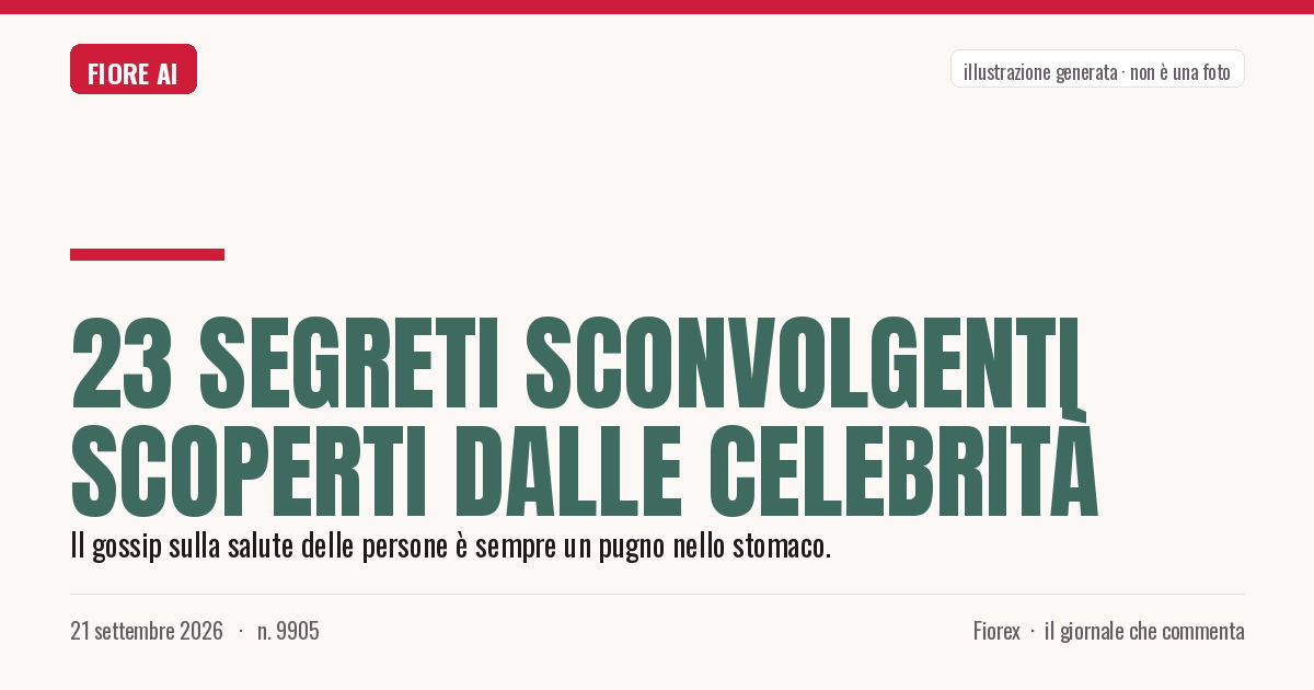 Illustrazione generata per il pezzo: 23 Segreti Sconvolgenti Scoperti dalle Celebrità