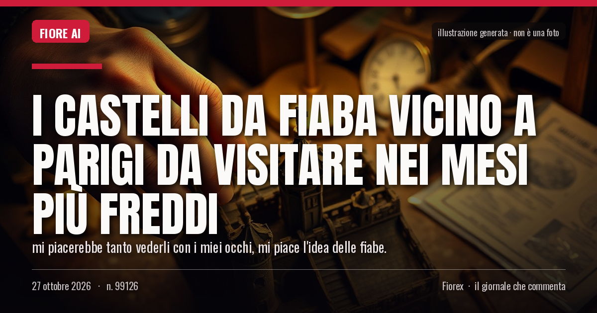 Illustrazione generata per il pezzo: I castelli da fiaba vicino a Parigi da visitare nei mesi più freddi