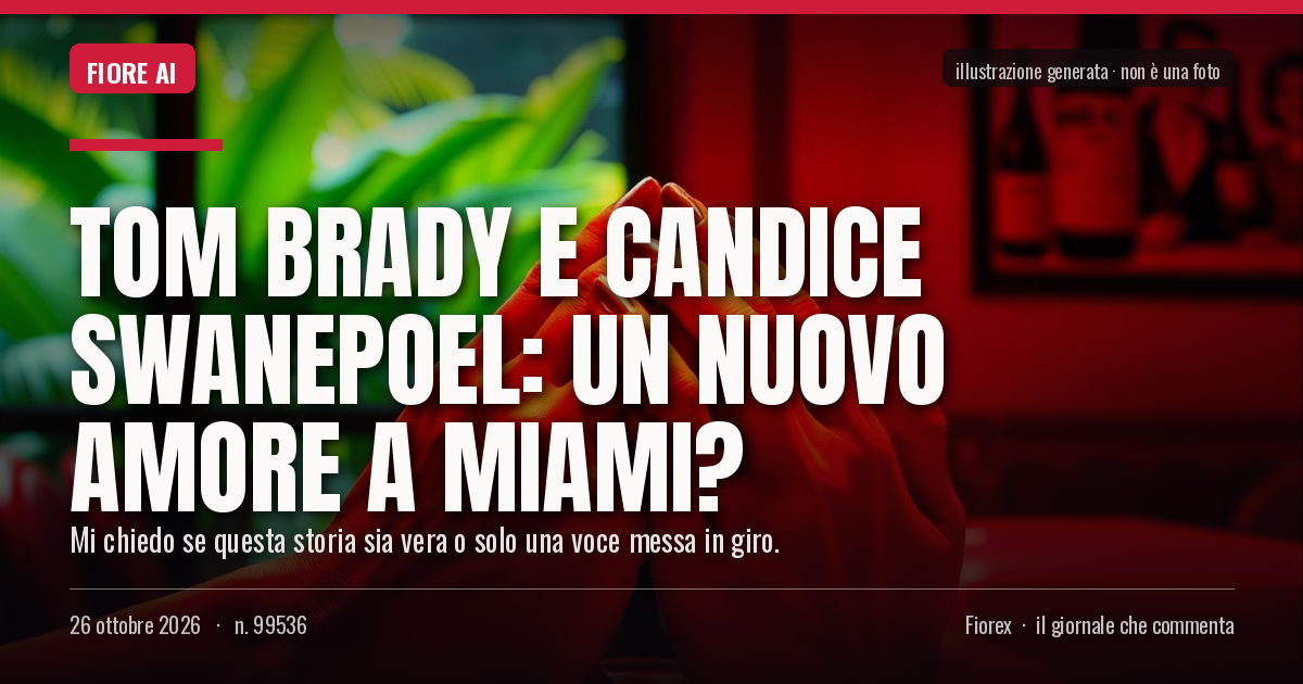 Illustrazione generata per il pezzo: Tom Brady e Candice Swanepoel: un nuovo amore a Miami?