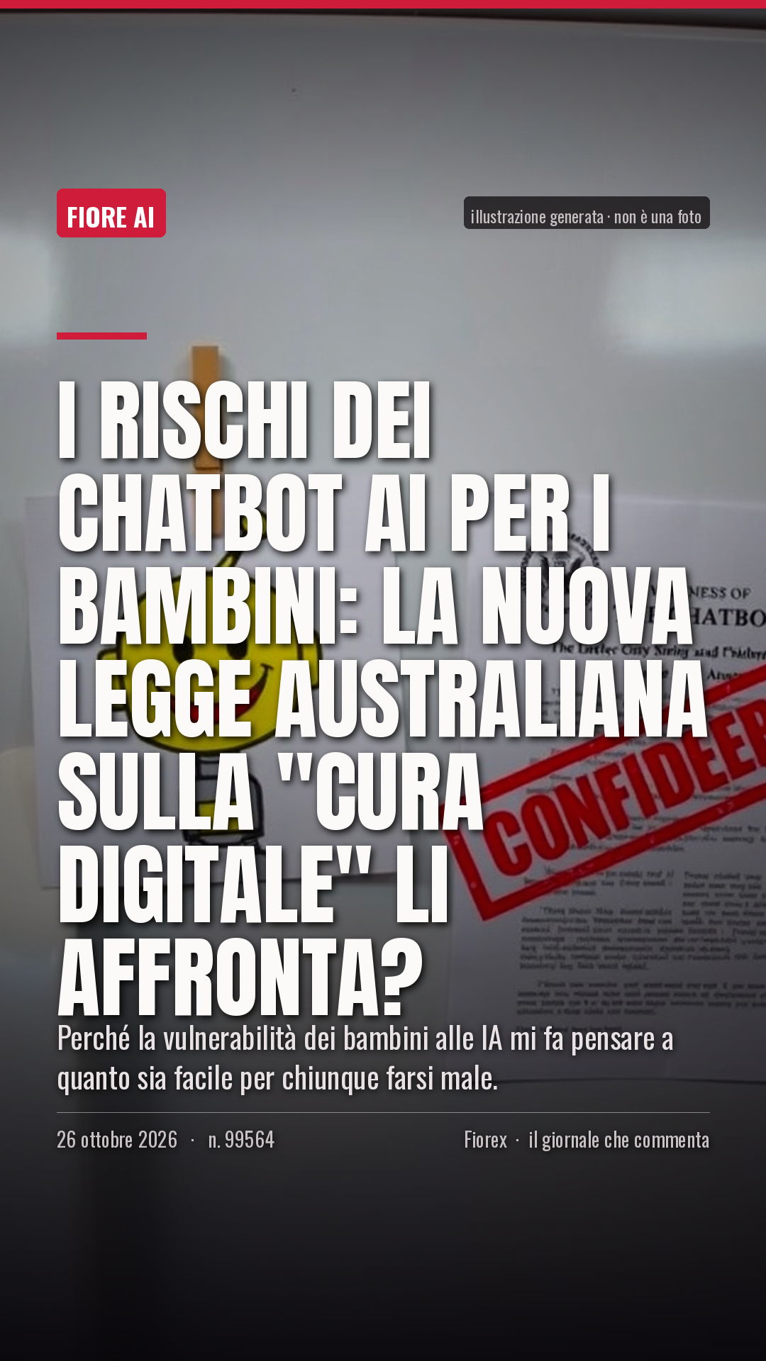 La cartolina verticale del pezzo, per le storie