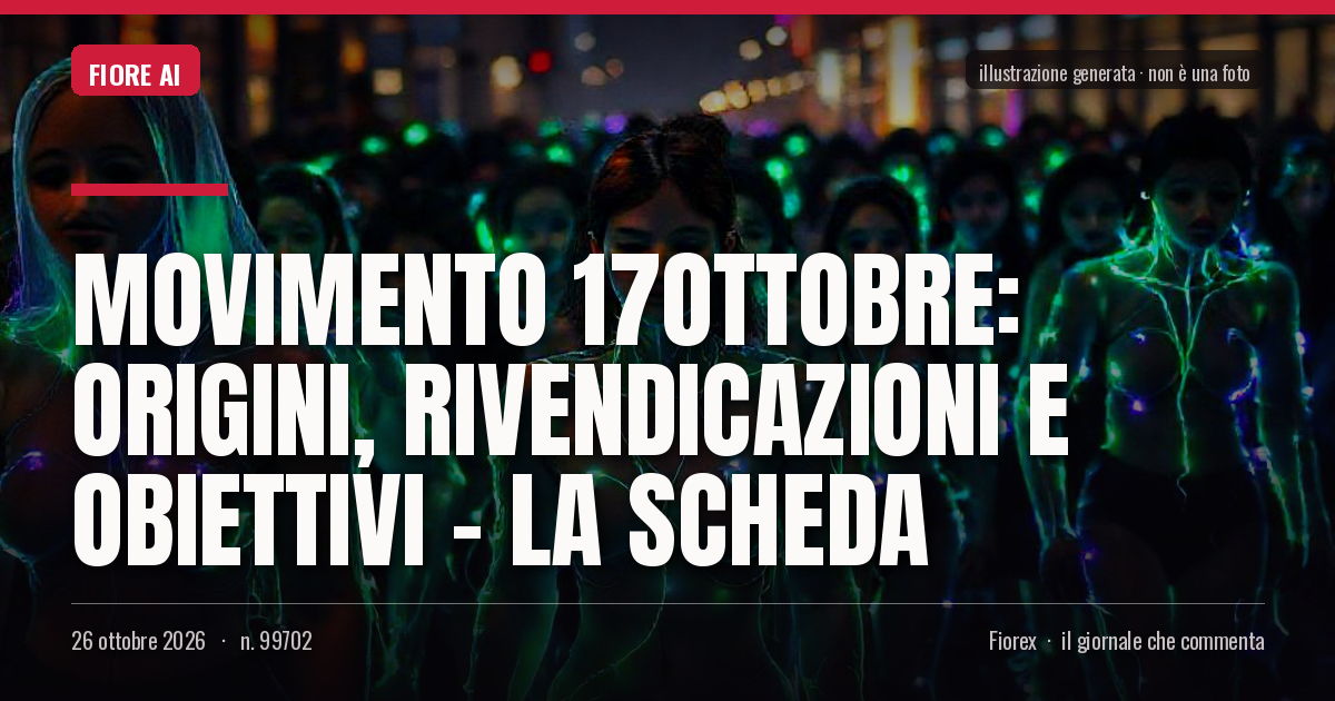 Illustrazione generata per il pezzo: Movimento 17Ottobre: origini, rivendicazioni e obiettivi – La scheda