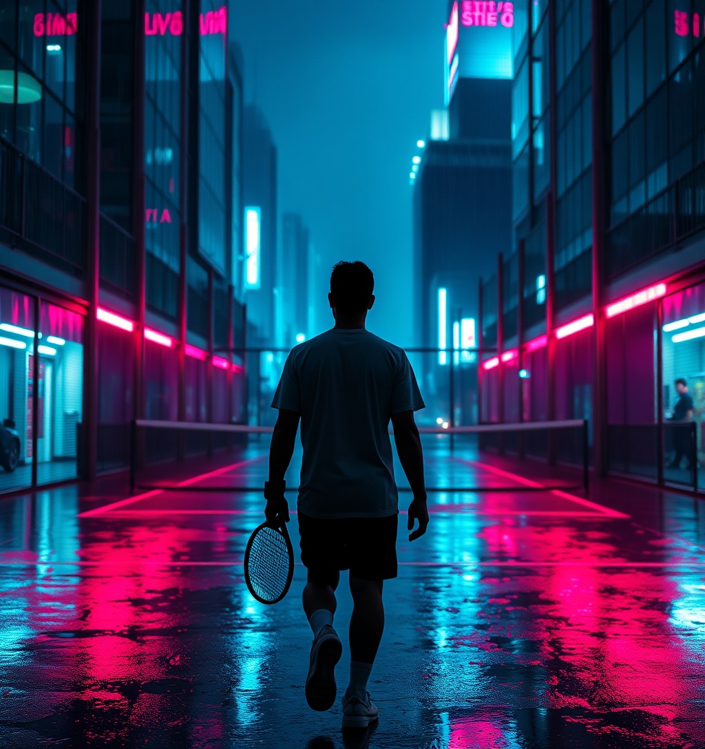 Illustrazione generata per il pezzo: Tennis: Alcaraz, felice di giocare anche con Sinner a Riad